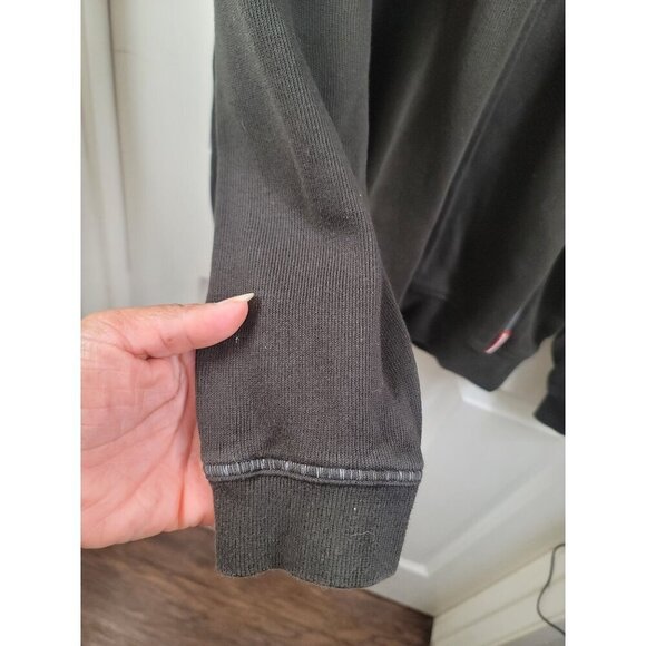 Tommy Bahama 1/4 Zip Relax Deluxe Black Pullover Sweatshirt L - Picture 5 of 12